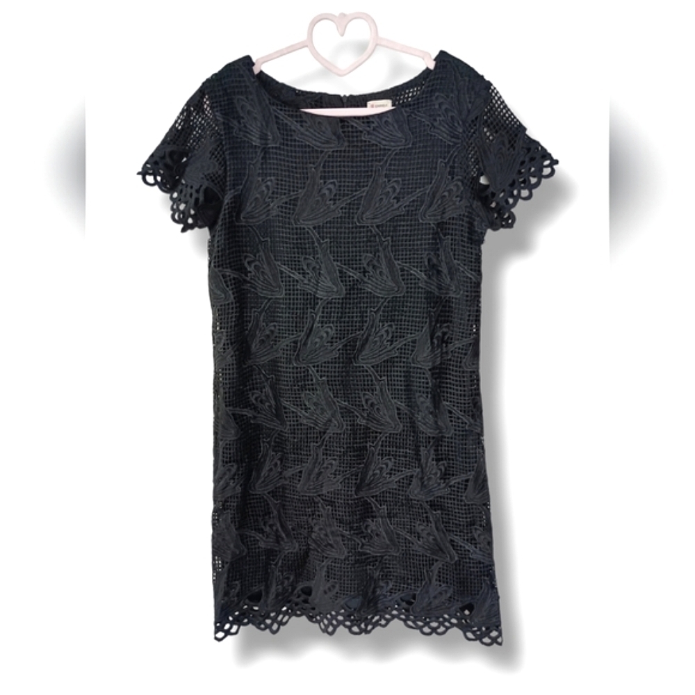 Daniel Cremieux Lace Crochet Dress in Black - Picture 2 of 5